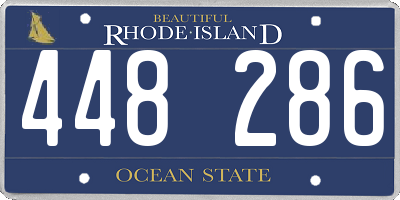 RI license plate 448286