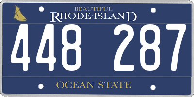 RI license plate 448287