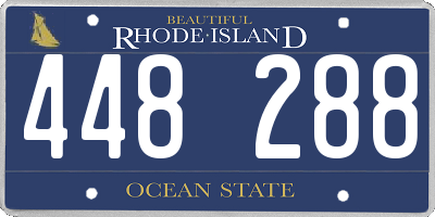 RI license plate 448288