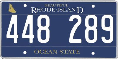RI license plate 448289