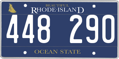 RI license plate 448290