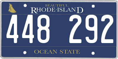 RI license plate 448292
