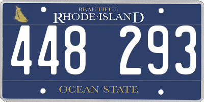 RI license plate 448293