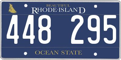 RI license plate 448295