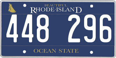 RI license plate 448296
