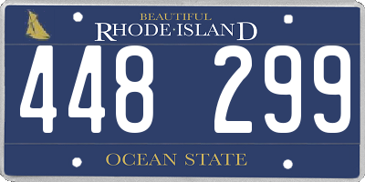RI license plate 448299