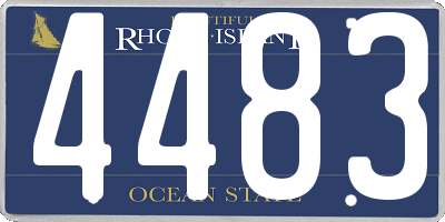 RI license plate 4483