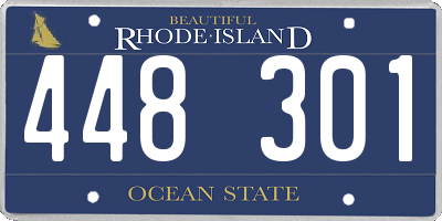 RI license plate 448301