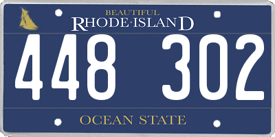 RI license plate 448302