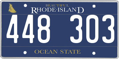 RI license plate 448303