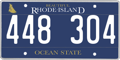 RI license plate 448304