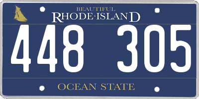 RI license plate 448305