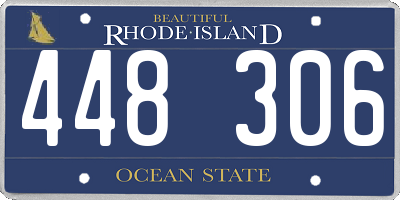 RI license plate 448306