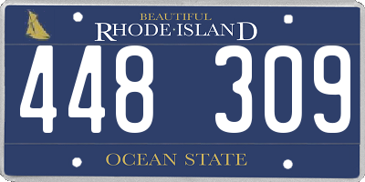 RI license plate 448309