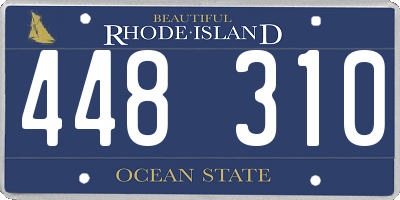 RI license plate 448310