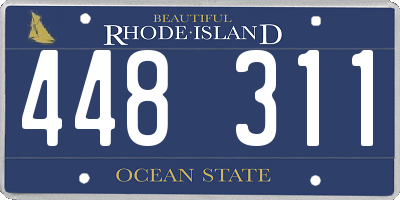 RI license plate 448311