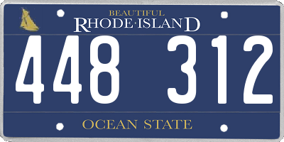 RI license plate 448312