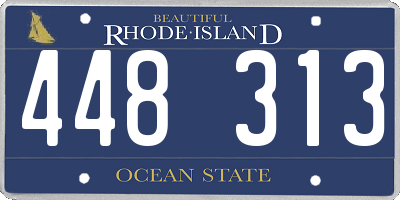 RI license plate 448313