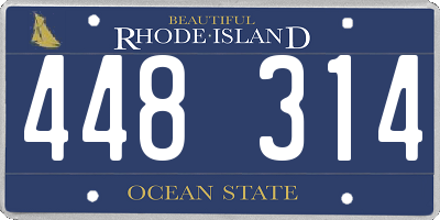 RI license plate 448314