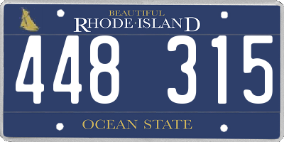 RI license plate 448315
