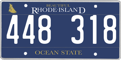 RI license plate 448318