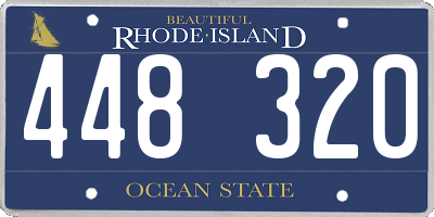 RI license plate 448320