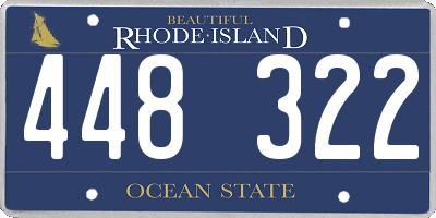 RI license plate 448322