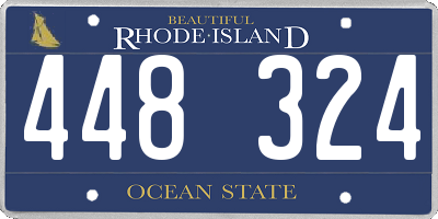 RI license plate 448324