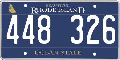 RI license plate 448326