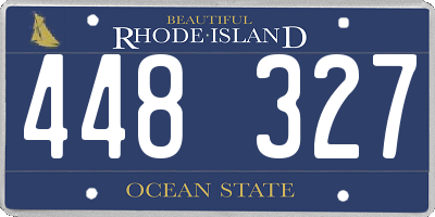 RI license plate 448327