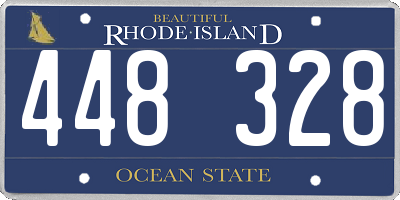 RI license plate 448328