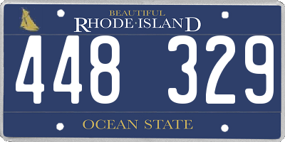 RI license plate 448329