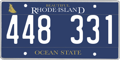 RI license plate 448331