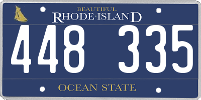 RI license plate 448335