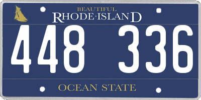RI license plate 448336