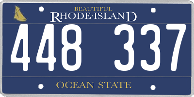 RI license plate 448337