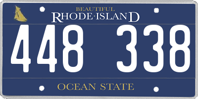 RI license plate 448338