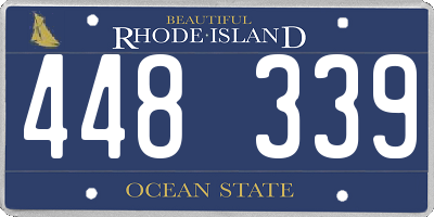 RI license plate 448339