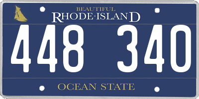 RI license plate 448340