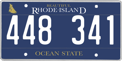 RI license plate 448341
