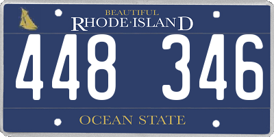 RI license plate 448346