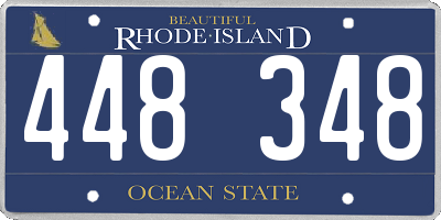 RI license plate 448348