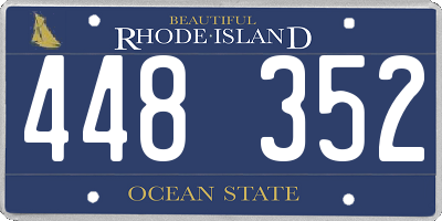 RI license plate 448352