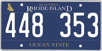 RI license plate 448353