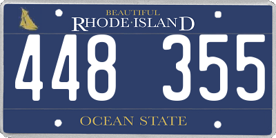 RI license plate 448355