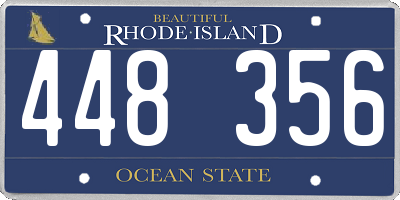 RI license plate 448356