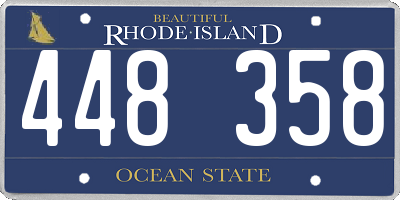 RI license plate 448358