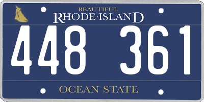 RI license plate 448361