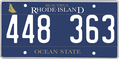RI license plate 448363