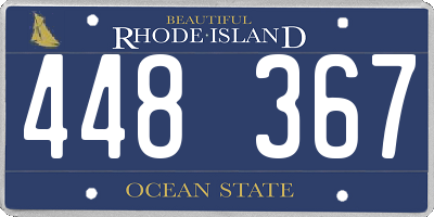 RI license plate 448367